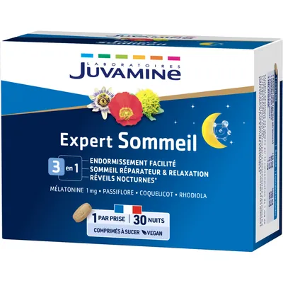 Сон 3 в 1 Juvamine Мелатонін + рослини таблетки для розсмоктування №30