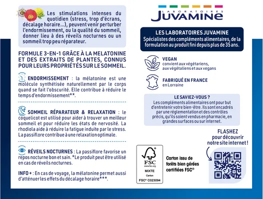Сон 3 в 1 Juvamine Мелатонін + рослини таблетки для розсмоктування №30