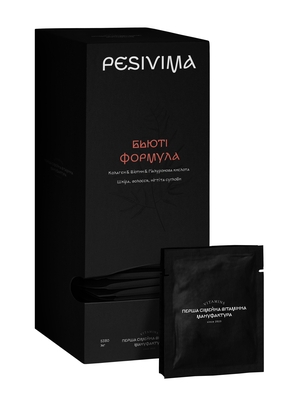 Бьюти Формула Pesivima Антивозрастной комплекс для кожи, волос и ногтей по 5380 мг №30 в саше