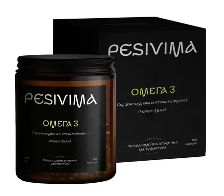 Омега-3 Pesivima Omega 3 Premium fish oil з високим вмістом EPA & DHA капсули по 500 мг №120