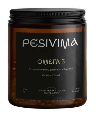 Омега-3 Pesivima Omega 3 Premium fish oil с высоким содержанием EPA&DHA капсулы по 500 мг №120