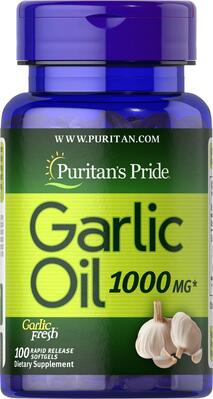 Чесночное масло Puritan's Pride Garlic Oil 1000 мг, 100 гелевых капсул