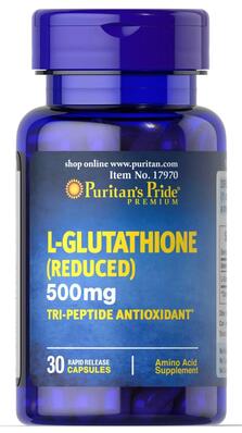 Глютатіон Puritan's Pride L-Glutathione, 30 капсул