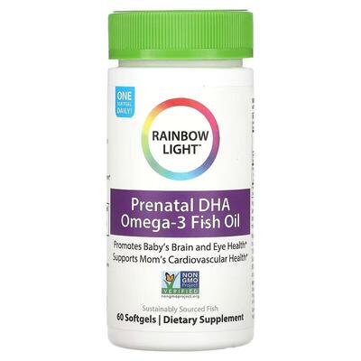 Риб'ячий жир для вагітних Rainbow Light Prenatal DHA, 60 капсул