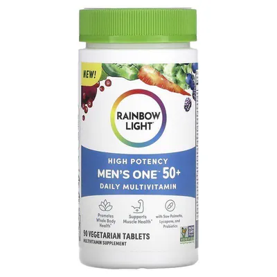 Мультивітаміни для чоловіків 50+ Rainbow Light Men's One 50+, 90 вегетаріанських таблеток
