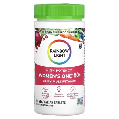 Мультивітаміни для жінок 50+ Rainbow Light Women's One 50+, 120 вегетаріанських таблеток