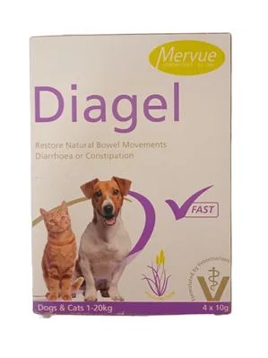 Діагель Mervue Diagel Dogs для собак до 20 кг, 4 х 10 г