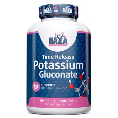 Калия глюконат Haya Labs Potassium Gluconate таблетки по 99 мг №100