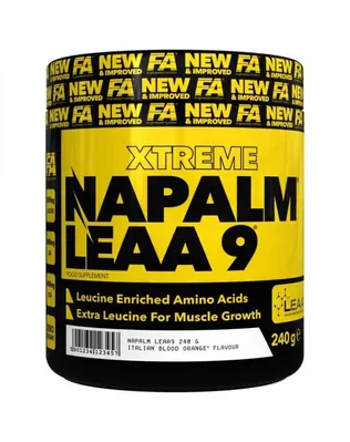 Комплекс амінокислот Fitness Authority Napalm Leaa 9 червоний апельсин, 240 г