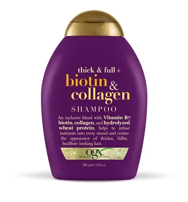 Шампунь Ogx Biotin & Collagen для позбавленого об'єму і тонкого волосся з біотином і колагеном, 385 мл