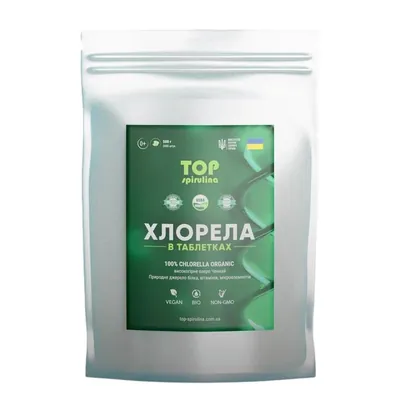Хлорела озера Ченхай TOP Spirulina в таблетках, 2000 шт. (500 г)