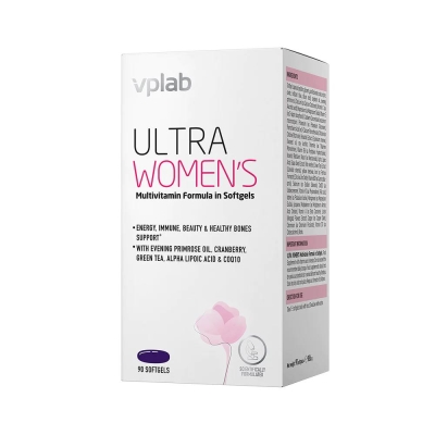 Мультивитаминная формула для женщин VPLab Ultra Woman's Multivitamin Formula, 90 гелевых капсул