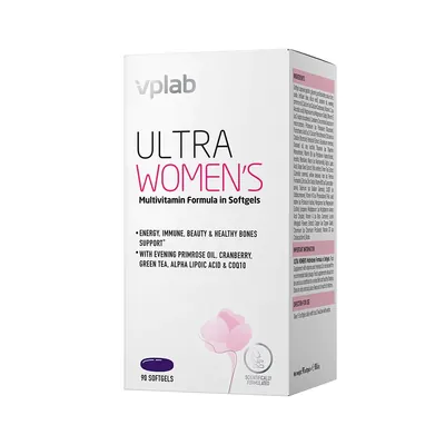Мультивітамінна формула для жінок VPLab Ultra Woman's Multivitamin Formula, 90 гелевих капсул