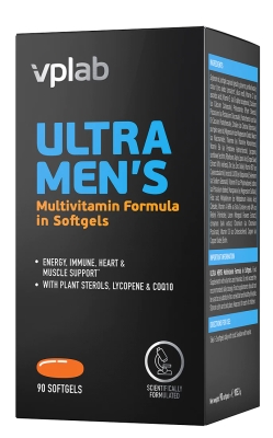 Мультивитаминная формула для мужчин VPLab Ultra Men's Multivitamin Formula, 90 гелевых капсул