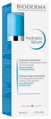 Сироватка для обличчя Bioderma Hydrabio інтенсивної дії для чутливої зневодненої шкіри, 40 мл