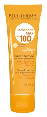 Крем сонцезахисний Bioderma Photoderm Мax SPF100 для обличчя з тональним ефектом світлий, 40 мл