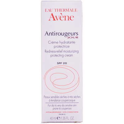 Крем для лица Avene Antirougeurs SPF20 дневной увлажняющий для сухой и очень сухой кожи склонной к куперозу, 40 мл