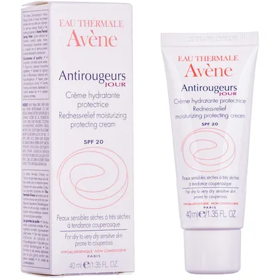 Крем для обличчя Avene Antirougeurs Jour SPF20 денний зволожуючий для сухої та дуже сухої шкіри схильної до куперозу, 40 мл