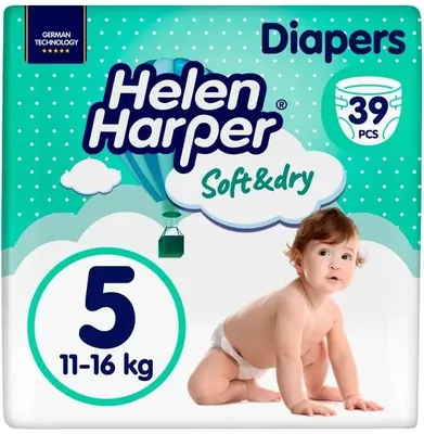 Підгузки Helen Harper Soft & Dry розмір 5 Junior, 11-16 кг, 39 шт