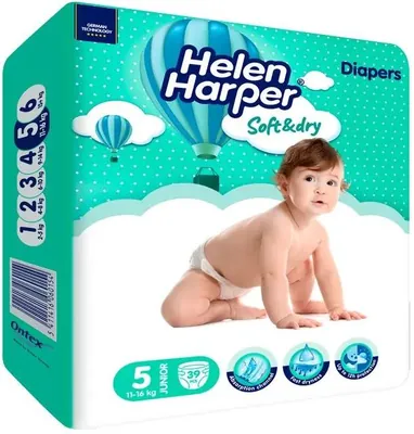Підгузки Helen Harper Soft & Dry розмір 5 Junior, 11-16 кг, 39 шт