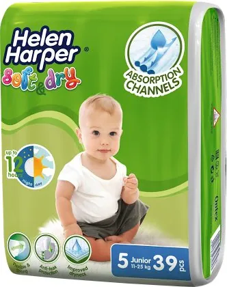 Підгузки Helen Harper Soft & Dry розмір 5 Junior, 11-16 кг, 39 шт