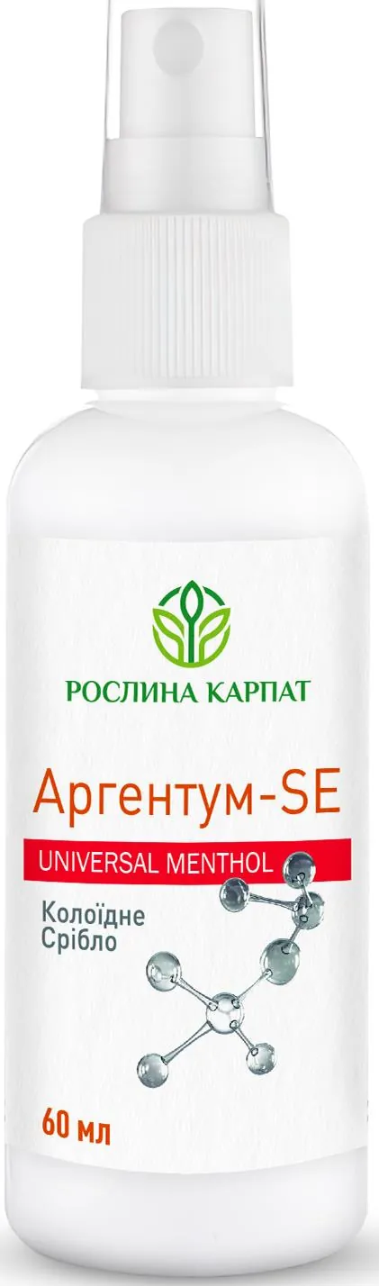 Аргентум-SЕ антисептик Рослина Карпат колоїдне срібло, 60 мл
