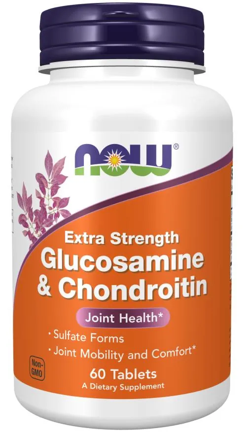 Глюкозамін та хондроїтин NOW Extra Strength Glucosamine & Chondroitin таблетки №60