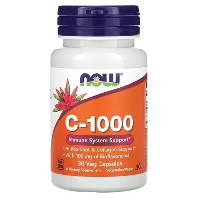 Вітамін С NOW C -1000 вег. капсули №30