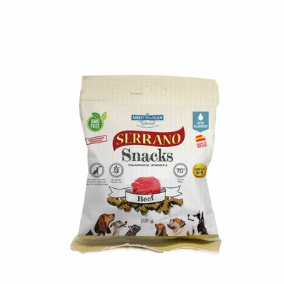 Лакомство для собак Mediterranean Natural Serrano Snacks с говядиной, 100 г