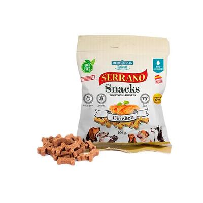 Ласощі для собак Mediterranean Natural Serrano Snacks з куркою, 100 г