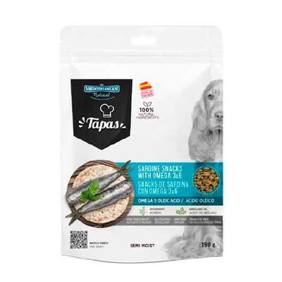 Лакомство для собак Mediterranean Natural Tapas Gourmet Sardine с сардинами, 190 г