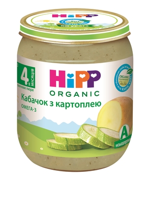 Пюре овощное HiPP Кабачок с картофелем с 4 месяцев, 125 г