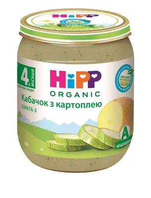 Пюре овочеве HiPP Organic Кабачок з картоплею з 4 місяців,125 г