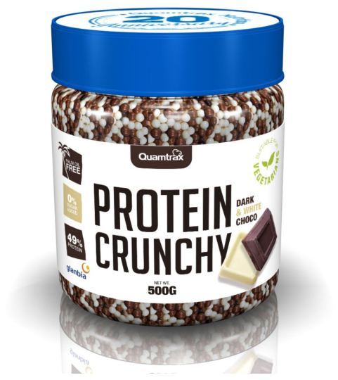 Злаковые шарики Quamtrax Protein Crunchy balls Dark & White Choco, 500 г