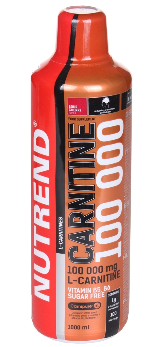Жиросжигатель Nutrend Carnitine 100 000 Кислая вишня, 1000 мл