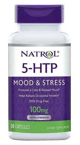 Натуральна добавка Natrol 5-HTP 100 мг, 30 капсул