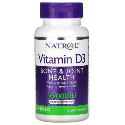 Витамины Natrol Vitamin D3 10000IU, 60 таблеток