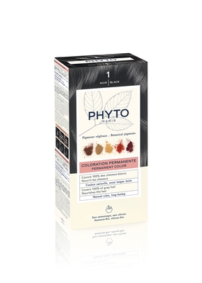 Крем-краска Phyto Phytocolor, тон 1 черный, 60 мл + 40 мл
