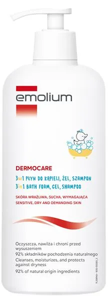 Гель-піна-шампунь Emolium 3в1 для тіла та волосся, 400 мл