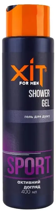 Гель для душу Хіт for men Sport активний догляд для чоловіків, 400 мл