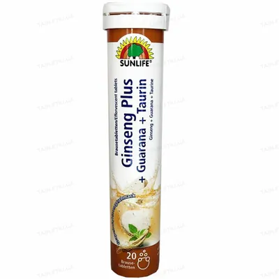 Вітаміни Sunlife Ginseng Plus таблетки шипучі №20