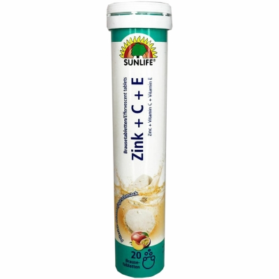 Витамины Sunlife Vitamin Zink + C + E таблетки шипучие №20