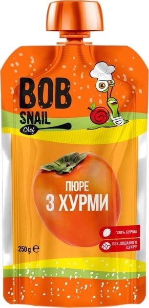 Пюре фруктовое Bob Snail Chef хурма (сорт Шарон), 250 г