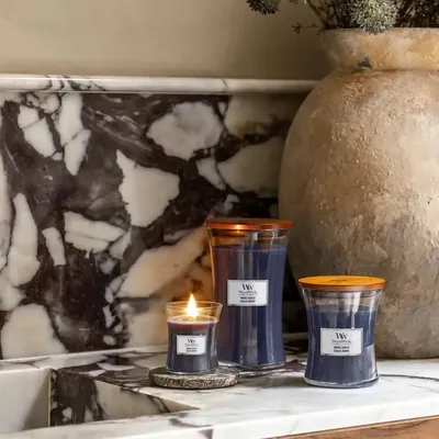Свічка ароматична Woodwick Хінокі Далія велика, 609 г