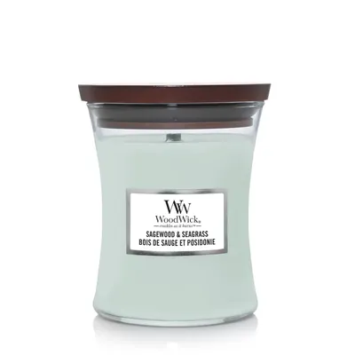 Свічка ароматична Woodwick Шавлія та морська трава середня, 275 г