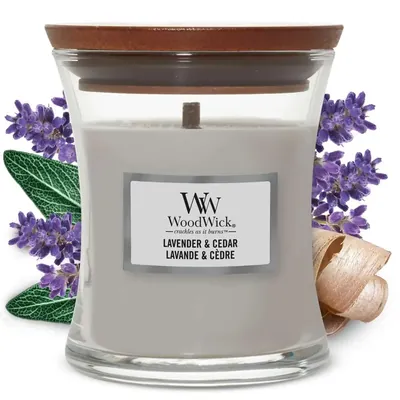 Свічка ароматична Woodwick Лаванда з кедром міні, 85 г