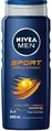 Гель для душу чоловічий Nivea Men 3-в-1 Sport для тіла, обличчя та волосся, 500 мл