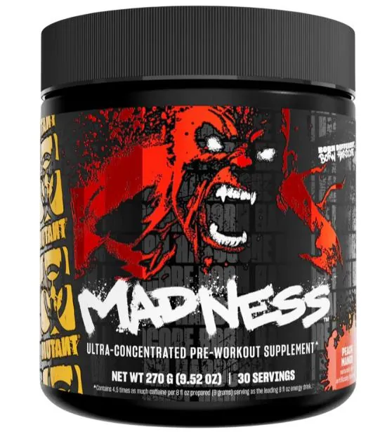 Передтренувальний комплекс Mutant Madness, персик-манго, 225 г