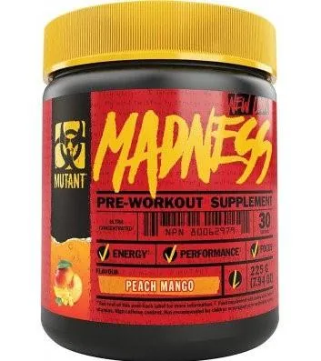 Передтренувальний комплекс Mutant Madness, персик-манго, 225 г