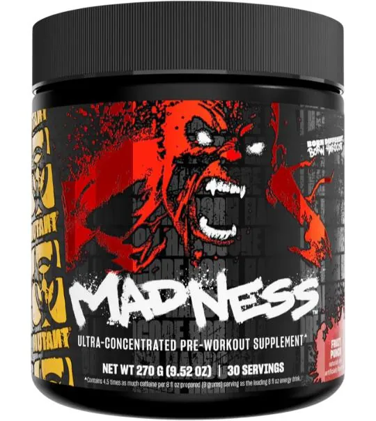 Передтренувальний комплекс Mutant Madness, фруктовий пунш, 225 г